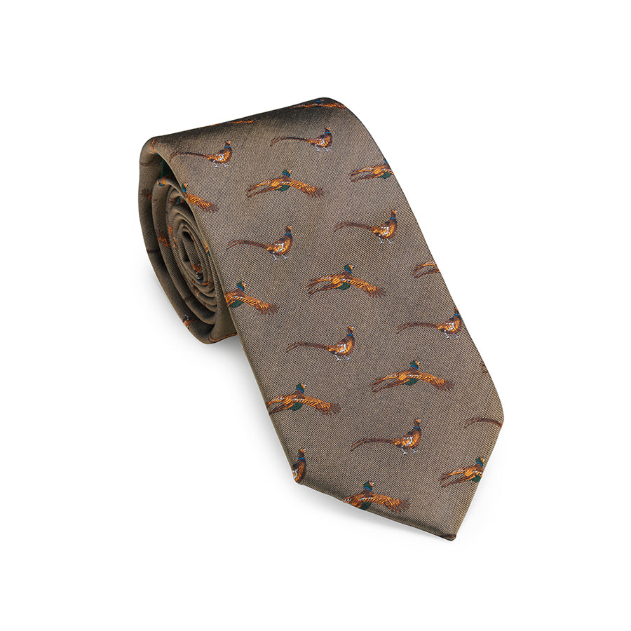 Zijden stropdas - fazant